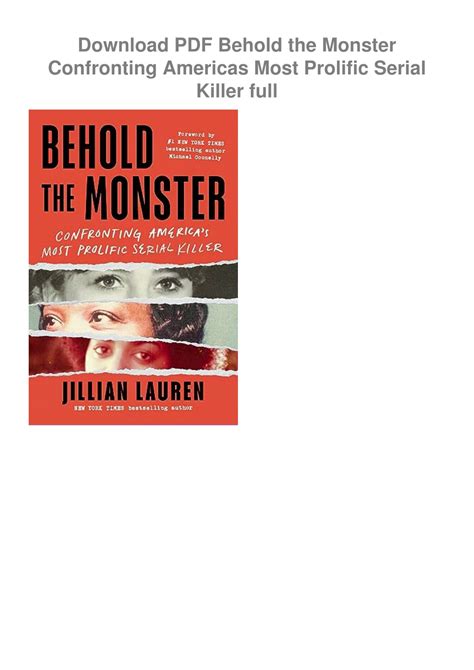 Ppt Download Pdf Behold The Monster Confronting Americas Most Prolific Serial Killer