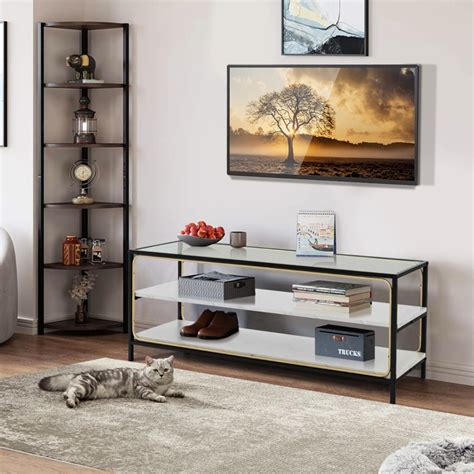 Glass And Metal Tv Stands Foter
