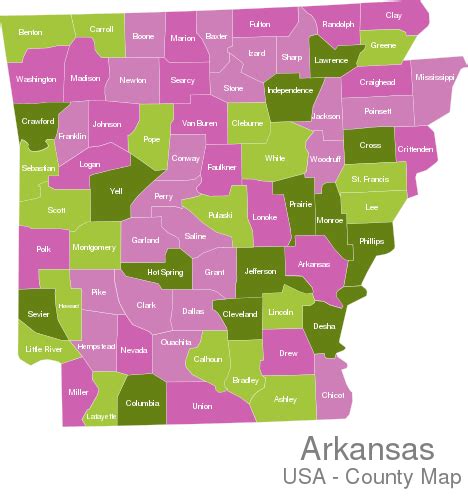 Arkansas Countys Interactive Javascript Map Javascript