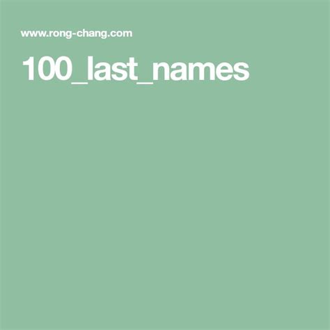 100 last names last names names how to pronounce
