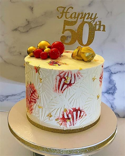 Happy 50th Birthday Cake Topper 50th Anniversary Cake