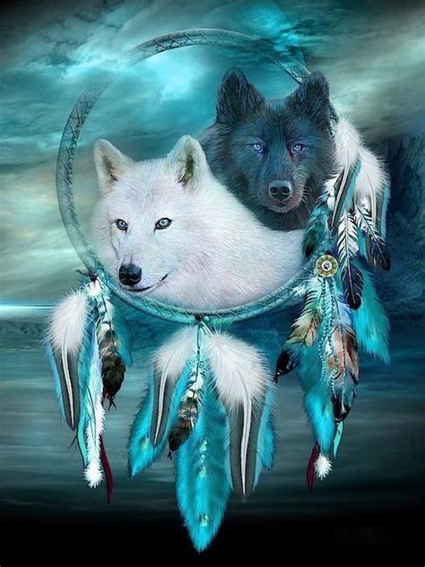Spirit Of The Wolf Dream Catcher Wolf Spirit Animal Indian Wolf
