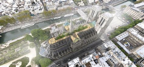 Notre Dame Proposals Envision Green Roof Glass Spire Beam Of Light