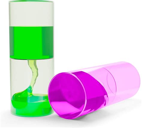 Sensory Pack Of 2 Mini Ooze Tube Liquid Timer Pink Green Sensory Play Toy For Ocd Adhd Add
