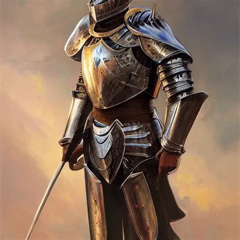 The Holy Knight As A Realistic Fantasy Knight Closeup Stable