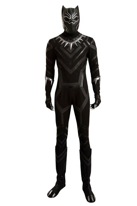 Black Battle Panther Muscle Costume Mask Suit Halloween Cosplay Outfit