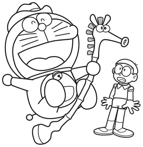 53 Gambar Animasi Doraemon Untuk Mewarnai
