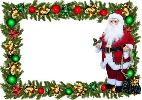 Santa Christmas Frame Png Transparent Image Png Mart