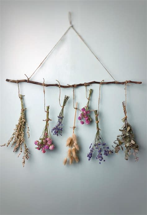 Dried Flower Wall Hanging Ready To Hang Hanging Flower Wall