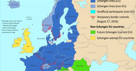 2020 schengen countries listfollowing list of countries identified as official schengen countries for the year of 2020. Map of Border Controls Inside Europe's Schengen Area ...