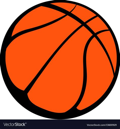 Basketball Ball Icon Icon Cartoon Royalty Free Vector Image
