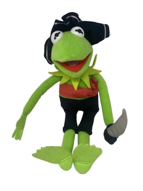 Vintage The Muppets Kermit The Frog Pirate Plush Toy Jim Henson