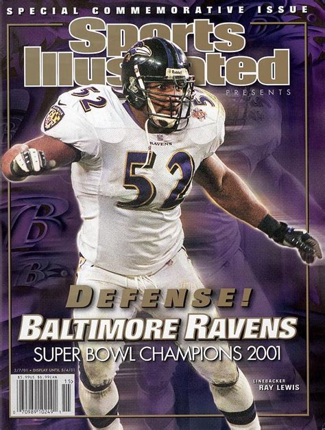 Baltimore Ravens Ray Lewis Super Bowl Xxxv Sports Illustrated Cover By Sports Illustrated