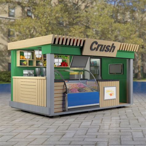 An Outdoor Juice Kiosk Design For Share Mall Kiosks Food Kiosks
