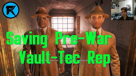 Fallout 4 Saving Pre War Vault Tec Rep Rep Meets Rep Youtube