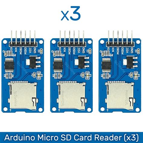 3 Pack Arduino Micro Sd Card Reader Module Spi Mini Tf Sdhc Board