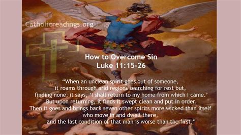 How To Overcome Sin Luke 1115 26 Bible Verse Of The Day