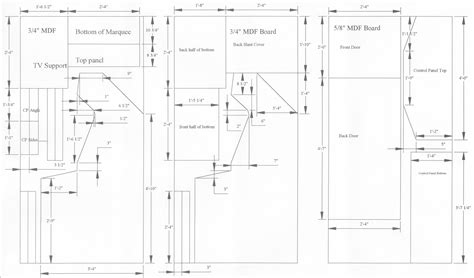 Arcade Cabinet Blueprints Plans Diy Free Download Outdoor Table Bench