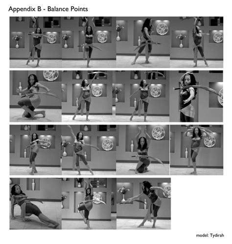An Image Of A Woman Doing Exercises In Different Poses On The Dance Floor With Her Arms And Legs