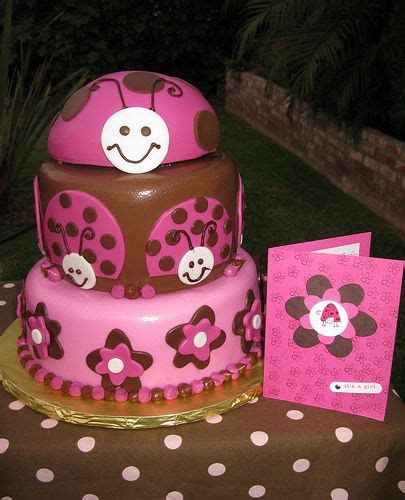 Pink Lady Bug Cake 1st Birthday Parties Bday Birthday Cakes Bug Cake Pink Ladybug Ladybug