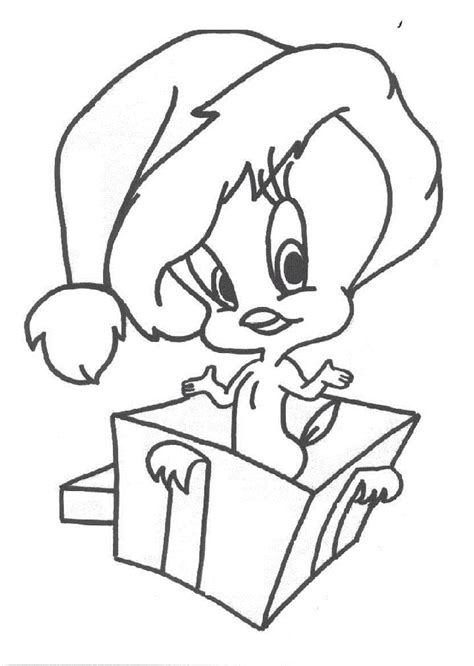 Tweety Bird On Christmas Coloring Page Download Print Or Color