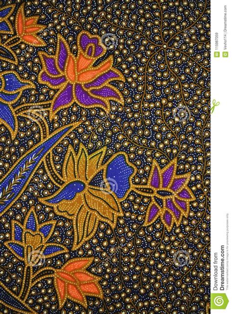 Indonesian Batik Pattern Stock Image Image Of Fashion 115987059