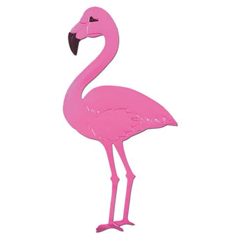 Club Pack Of 24 Pink Foil Tropical Luau Flamingo Silhouette Party