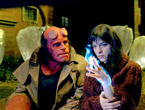 Ron Perlman Selma Blair In Hellboy Guillermo Del Toro 2004