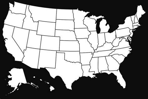 Map Of United States Without State Names Printable Free Printable Maps