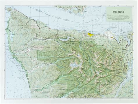 Hubbard Scientific Raised Relief Map Olympic National Park Hubbard