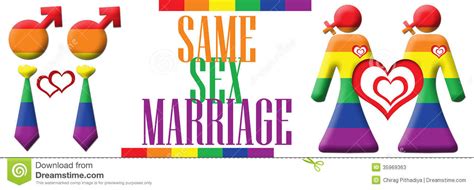 Same Sex Marriage Banner Stock Illustration Illustration Of Sexual