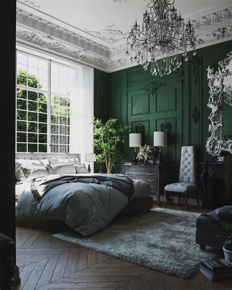 A seafoam green bedroom has a sense of glamour; Grey And Green Bedroom : 50 Of The Most Spectacular Green ...