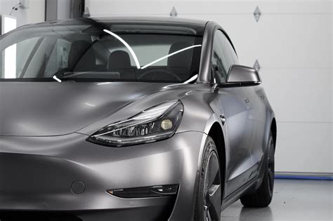 Tesla Model 3 Wrap 3m Satin Grey Wray Twiisted Media