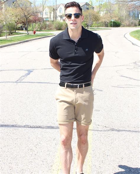 Enjoying This ☀️ Sunny Tuesday By Pairing My Khaki Shorts With This Awesome Black Polo From