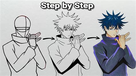 How To Draw Fushiguro Megumi Step By Step Tutorial For Beginners