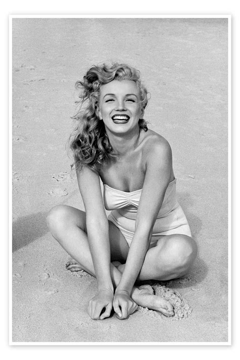 Marilyn Monroe In A Bathing Suit Print By Celebrity Collection