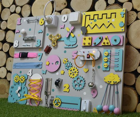 Busy Board For Baby Girl With A Light Led And Sound Etsy Australia