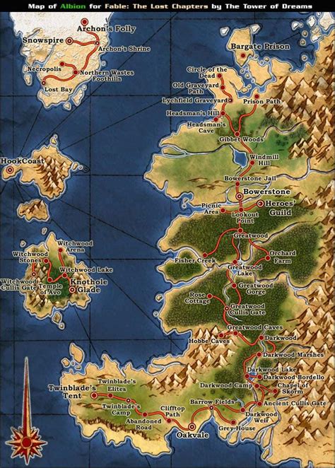 Albion World Map Fable The Lost Chapters Game Guide And