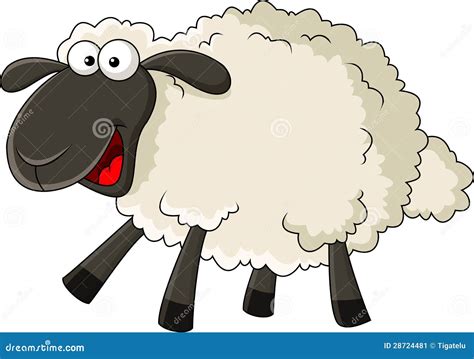 Funny Sheep Cartoon Stock Image Image 28724481