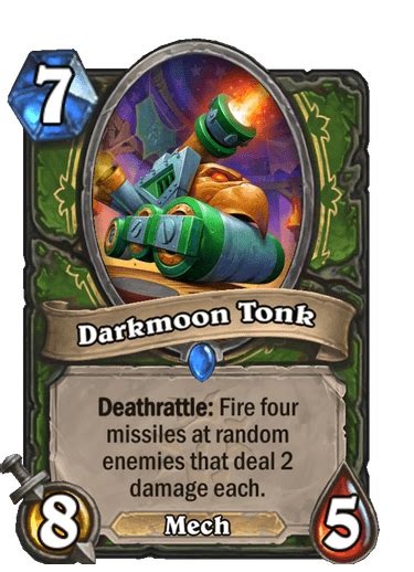 Maybe you would like to learn more about one of these? New Hunter Rare Card Revealed - Darkmoon Tonk - News - HearthPwn