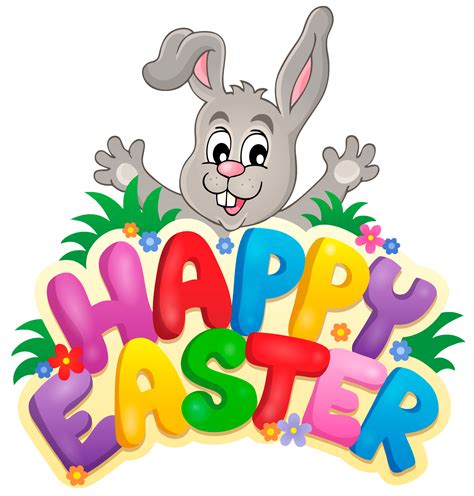 Transparent Happy Easter With Bunny Png Clipart Picture Gallery