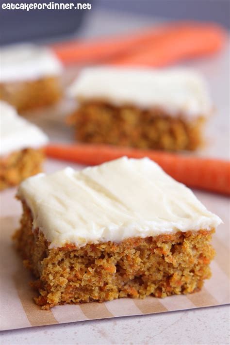 Eat Cake For Dinner Carrot Cake Bars With Cream Cheese Frosting