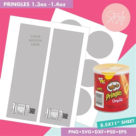 Pringles 13oz 37g Topper Template With Nutritional Facts Etsy