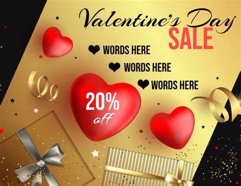 Valentines Day Retail Flyer Template Postermywall