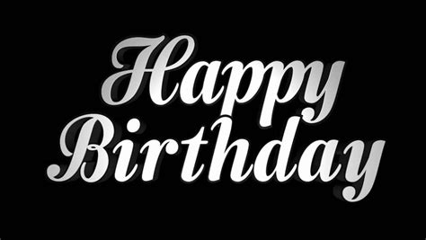 Happy Birthday Animation Only Text Background Stock Footage Video 100