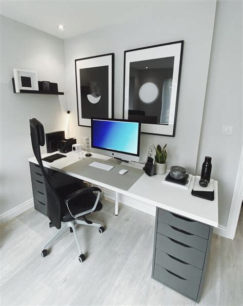 All White Minimal Desk Setup 5k Imac For Designing Setupedia
