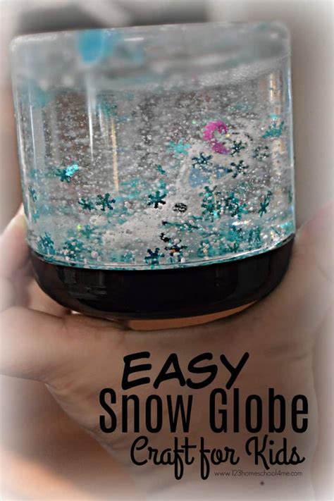 Diy Snow Globe Easy Snow Globe Craft For Kids Snow Globe Crafts