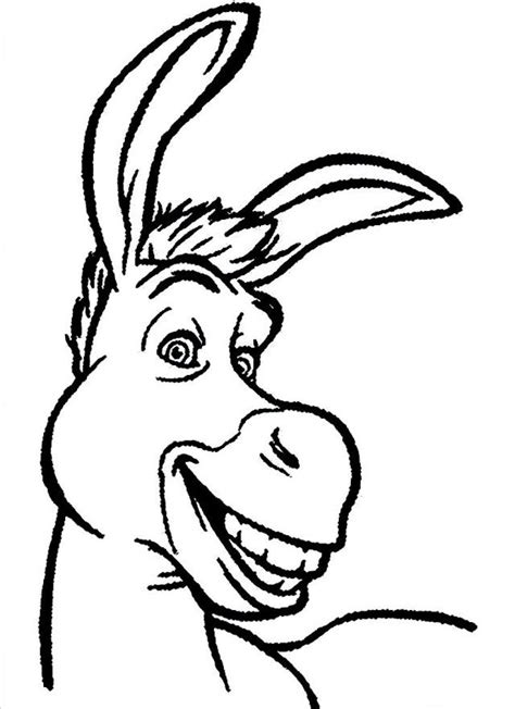 Donkey From Shrek Coloring Pages Donkey Drawing Shrek Cartoon Drawings