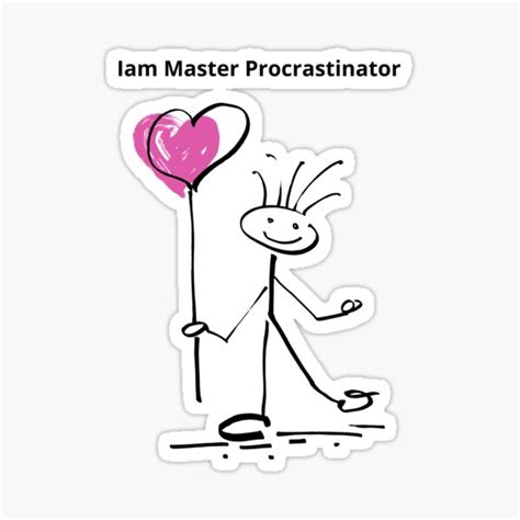 Pegatina La Anatomía De La Procrastinación Master Procrastinator De
