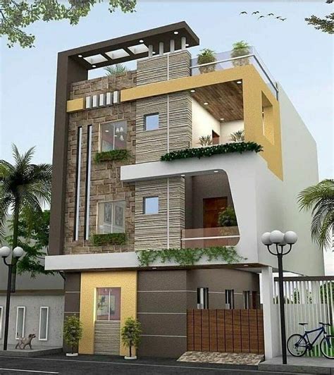 Pin by Ali Mzore on واجهات in Duplex house design Indian house exterior design House